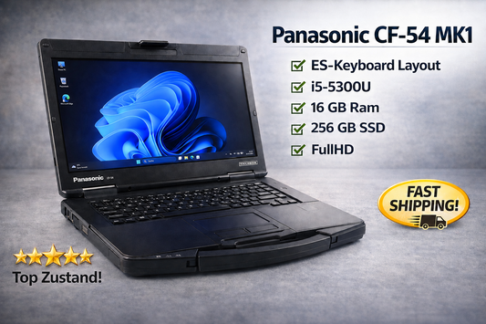 Panasonic ToughBook CF-54 14 Zoll Rugged Notebook i5 16GB Ram 256GB Spanisch Key