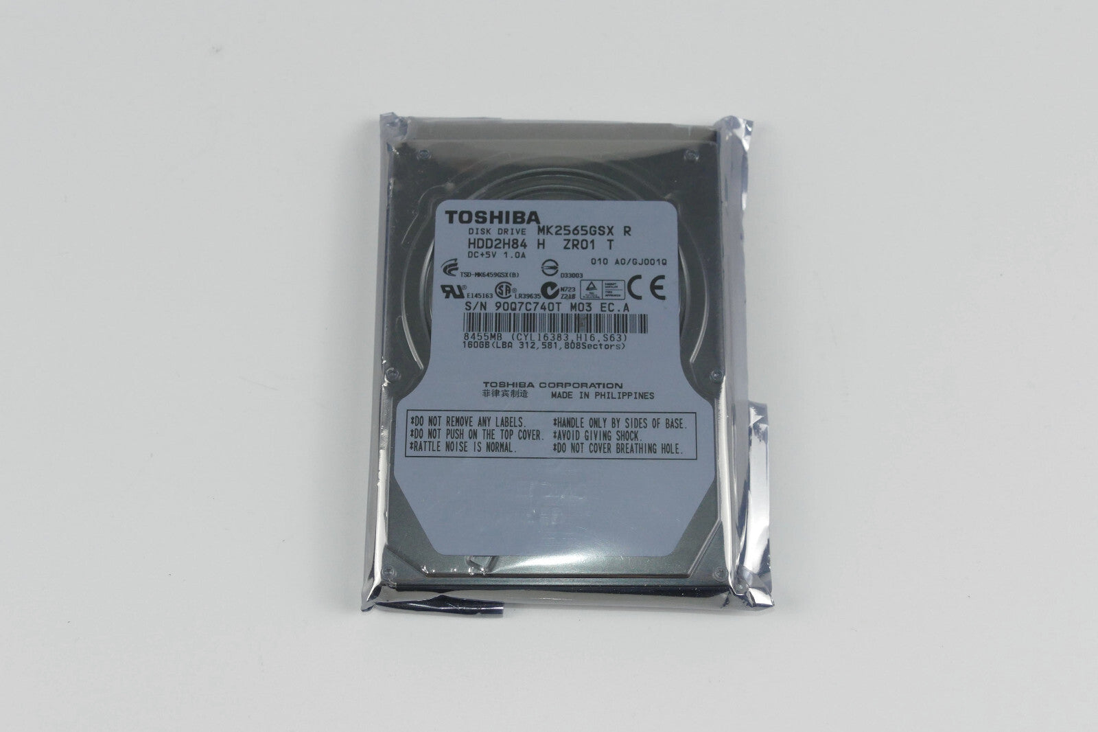 Toshiba MK1665GSX HDD2H85 160GB SATA HDD Festplatte 2,5 Zoll 5400rpm 8MB NEU