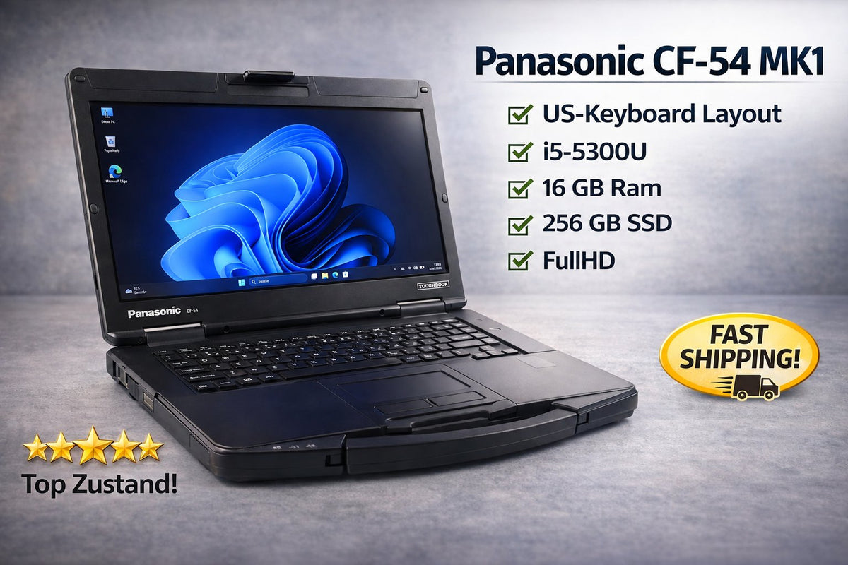 Panasonic ToughBook CF-54 14 Zoll Rugged Notebook i5 16GB Ram 256GB Win11 US-Key